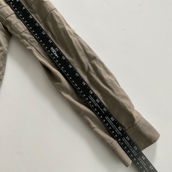 Comptoir Des Cottonniers Linen Coat XS/S Tan Asymmetrical Blend Boho Lagenlook - Picture 7 of 13